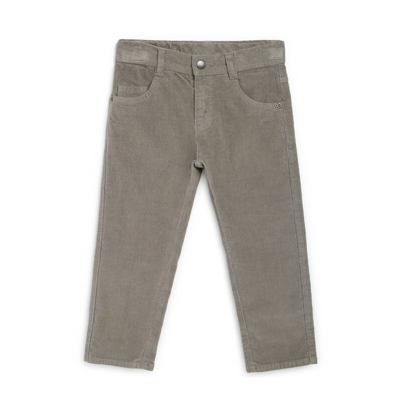 Boys Medium Brown Corduroy Long Trouser image number null
